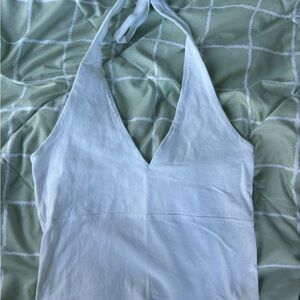 Hollister White Halter Tank Top